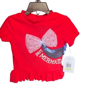 Flapdoodles Girls Swim Top Shirt Size 4 NWT